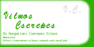 vilmos cserepes business card